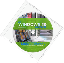 DVD met lesmateriaal bij het boek Het Windows 10 handboek.